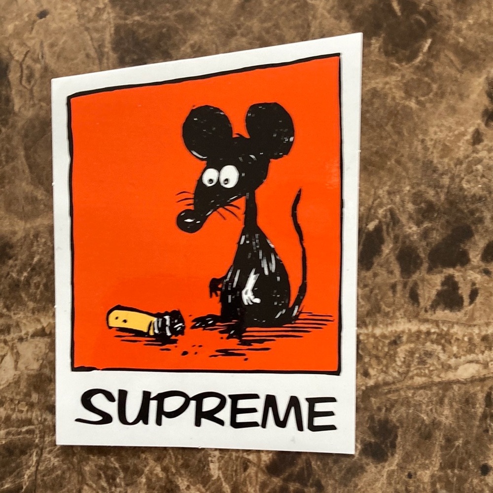 Supreme rat sticker